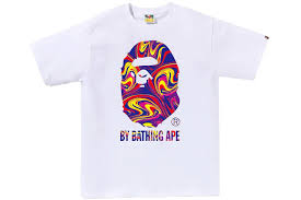 BAPE Marbling By Bathing Ape Tee White