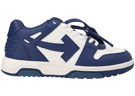 OFF-WHITE Out Of Office OOO Low Tops Dusty Blue White-used