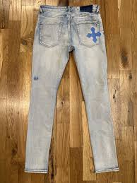 Ksubi Wrong Place Blue Cross Blue Denim Jeans (Pre-Owned)