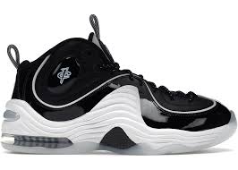Nike Air Penny 2 Black Patent Football Grey - Used