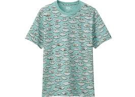 KAWS x Uniqlo All Over Clouds Tee (Asia Sizing) Light Blue