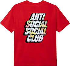 Anti Social Social Club Drop A Pin Tee 'Red'