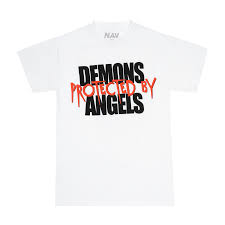 Vlone x NAV Demons Protected By Angels Glow Tee White - Used