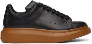 Alexander McQueen Black & Brown Oversized Sneakers - Used