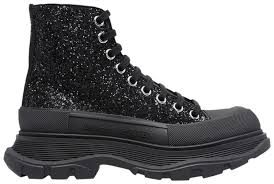 Alexander McQueen Wmns Tread Slick High 'Black Glitter' - Used