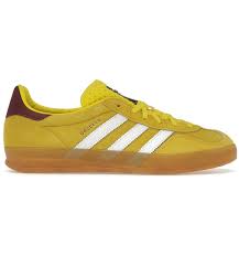 adidas Gazelle Indoor Bright Yellow Collegiate Burgundy (Women's)