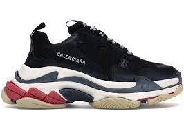 Balenciaga Triple S Black White Red (2018 Reissue) - Used