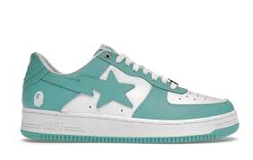 A Bathing Ape Bape Sta Low White Green - used