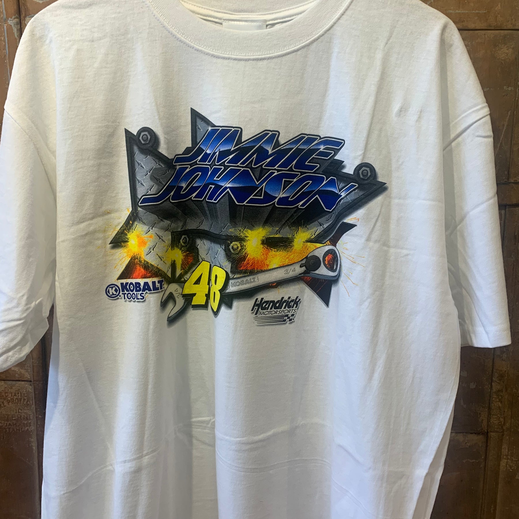 Jimmie Johnson White Racer Tee