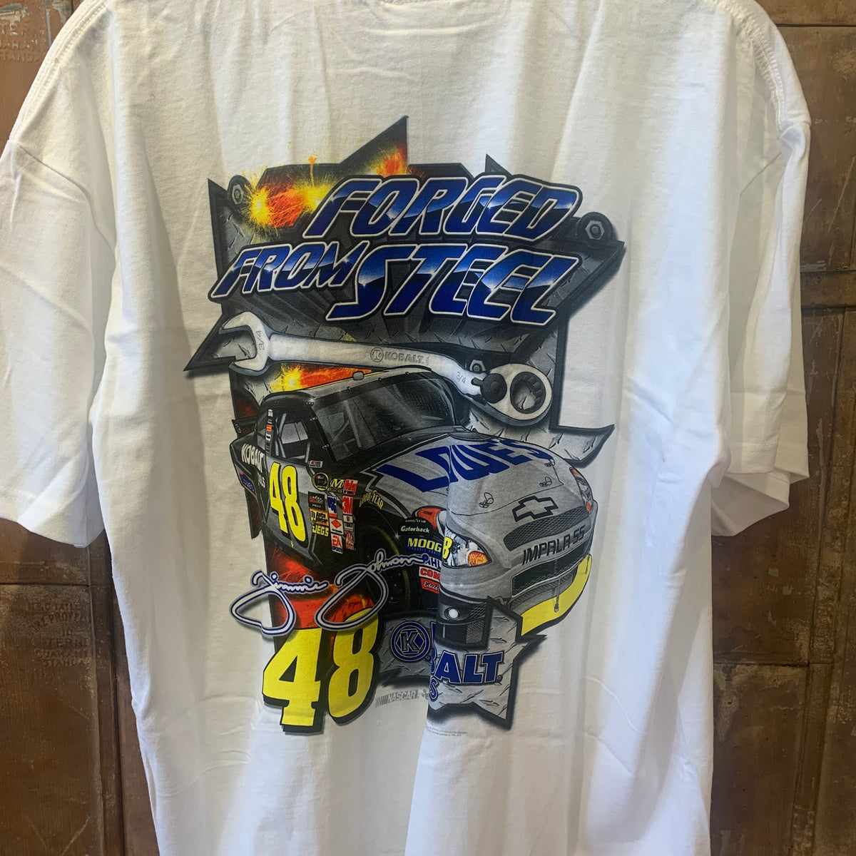 Jimmie Johnson White Racer Tee