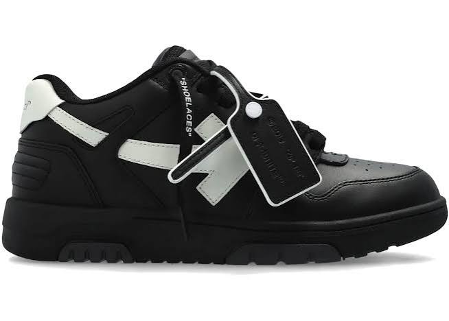 OFF-WHITE Out Of Office OOO Low Tops Black White - used