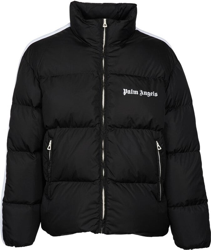 Palm Angels Logo-Printed Zipped Down Jacket