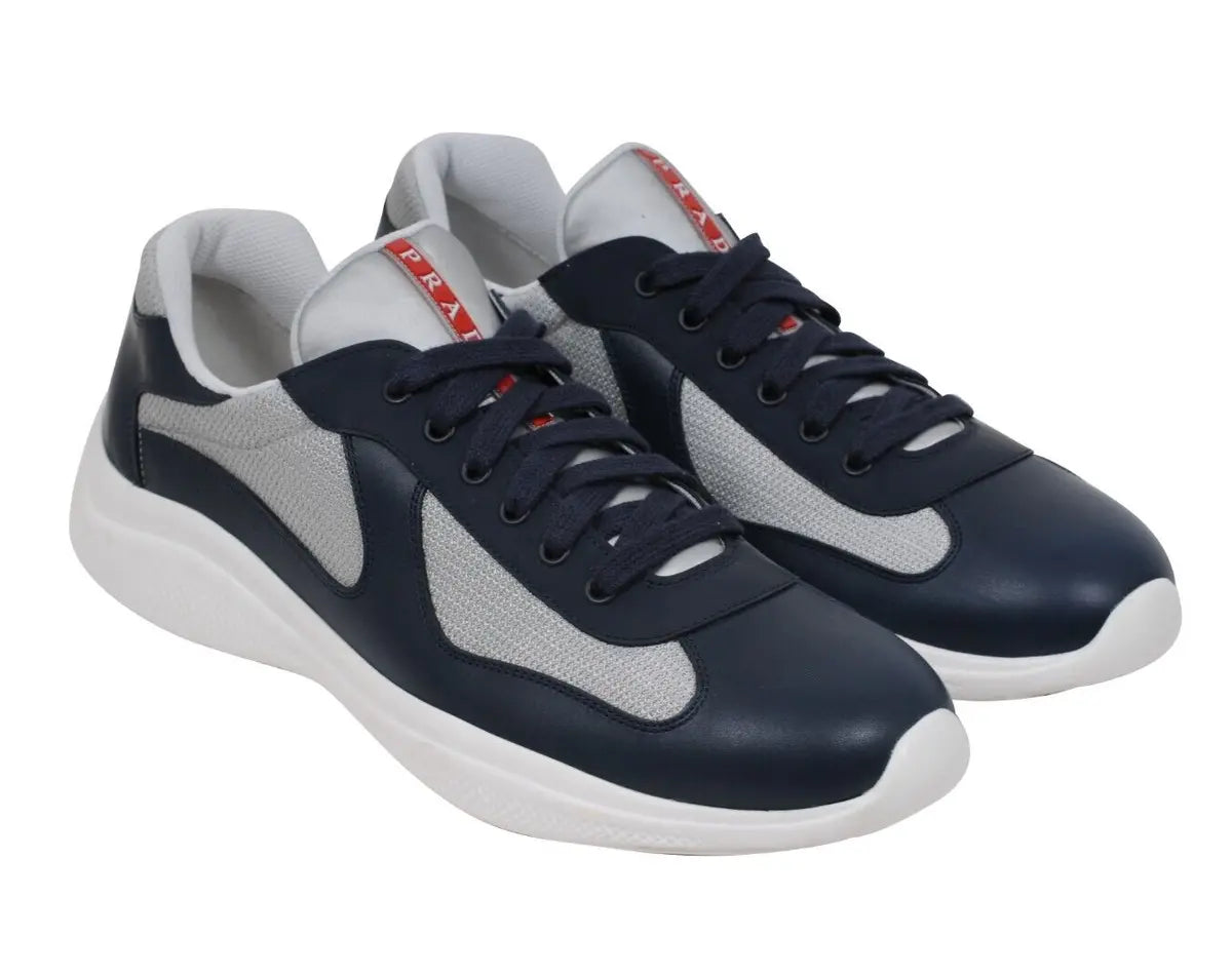 Prada Mens Americas Cup Navy Sneaker - Used