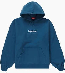 Supreme Box Logo Hooded Sweatshirt Blue