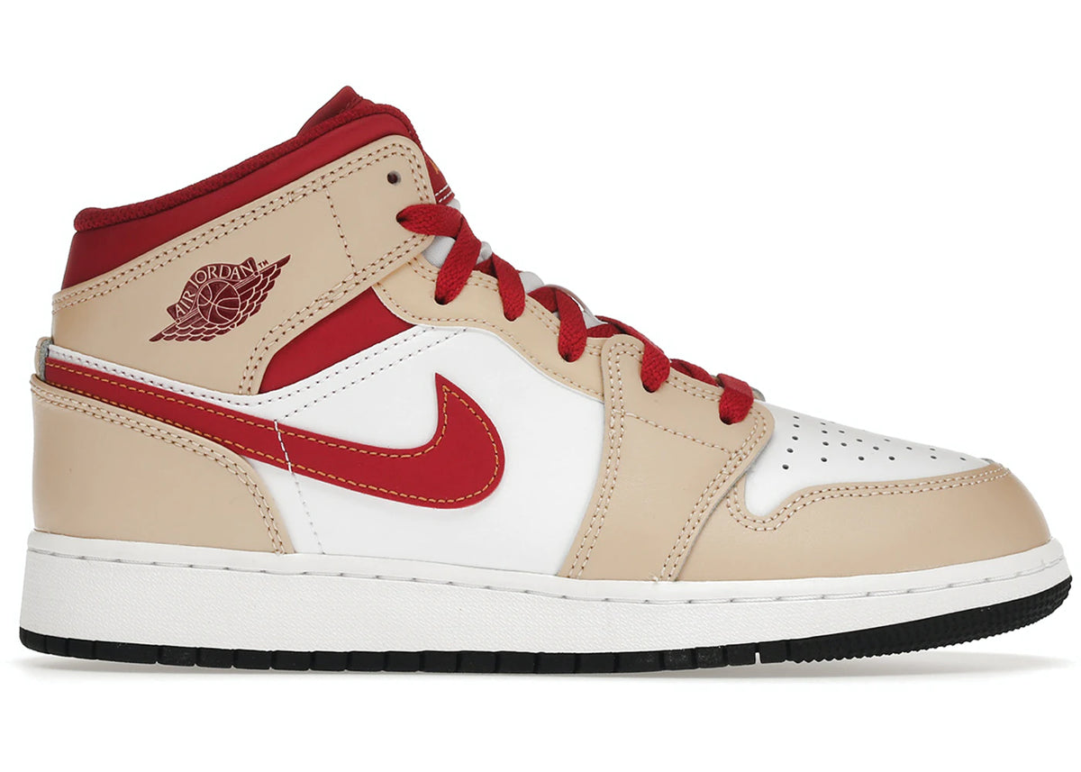 Jordan 1 Mid Light Cardinal Curry