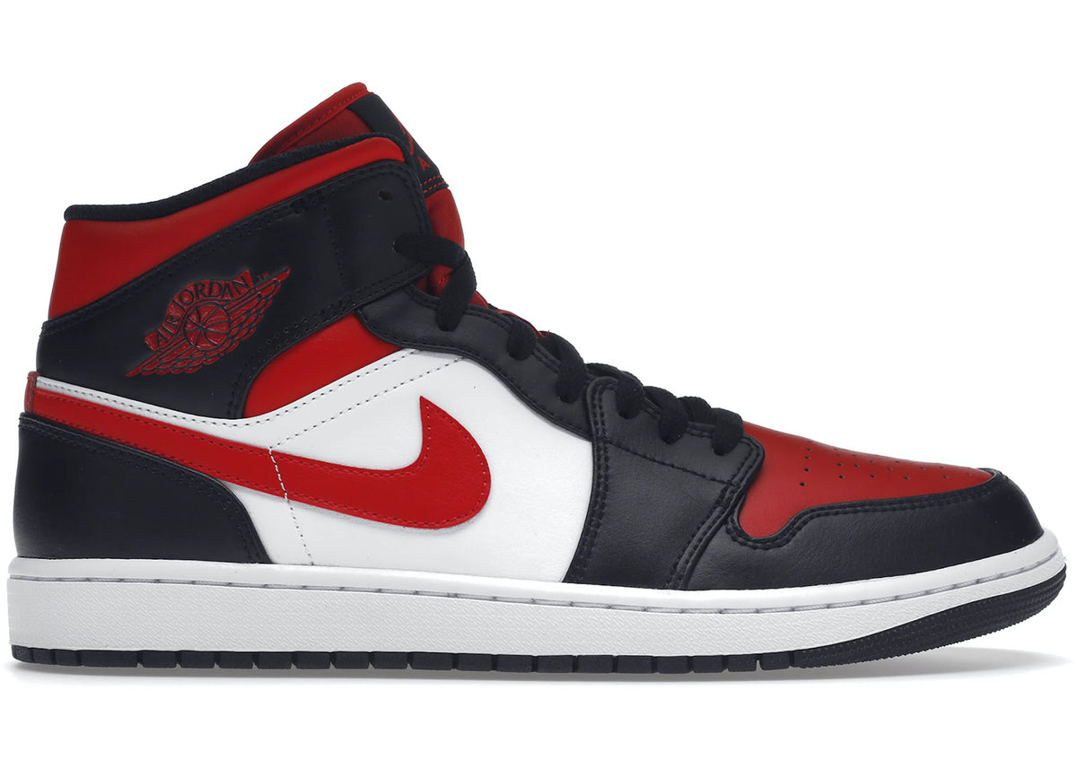 Jordan 1 Mid White Black Red (2022) - Used