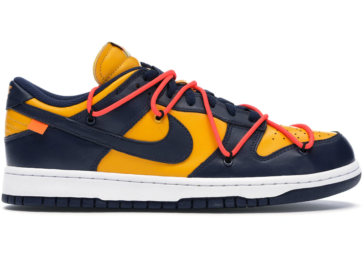 Nike Dunk Low Off-White University Gold Midnight Navy - Used