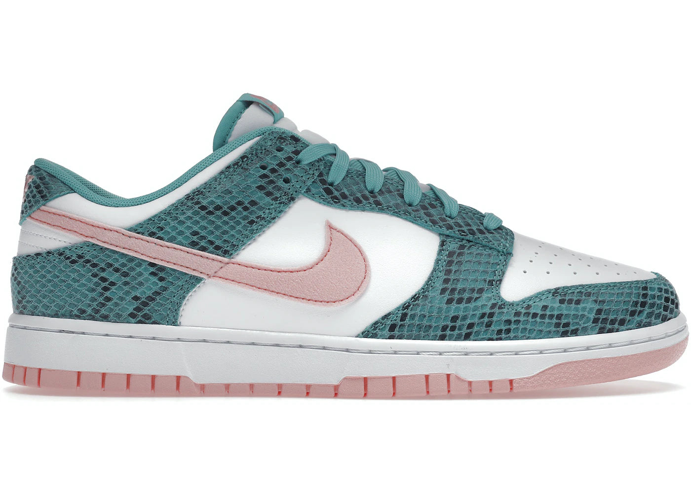 Nike Dunk Low Snakeskin Washed Teal Bleached Coral - Used